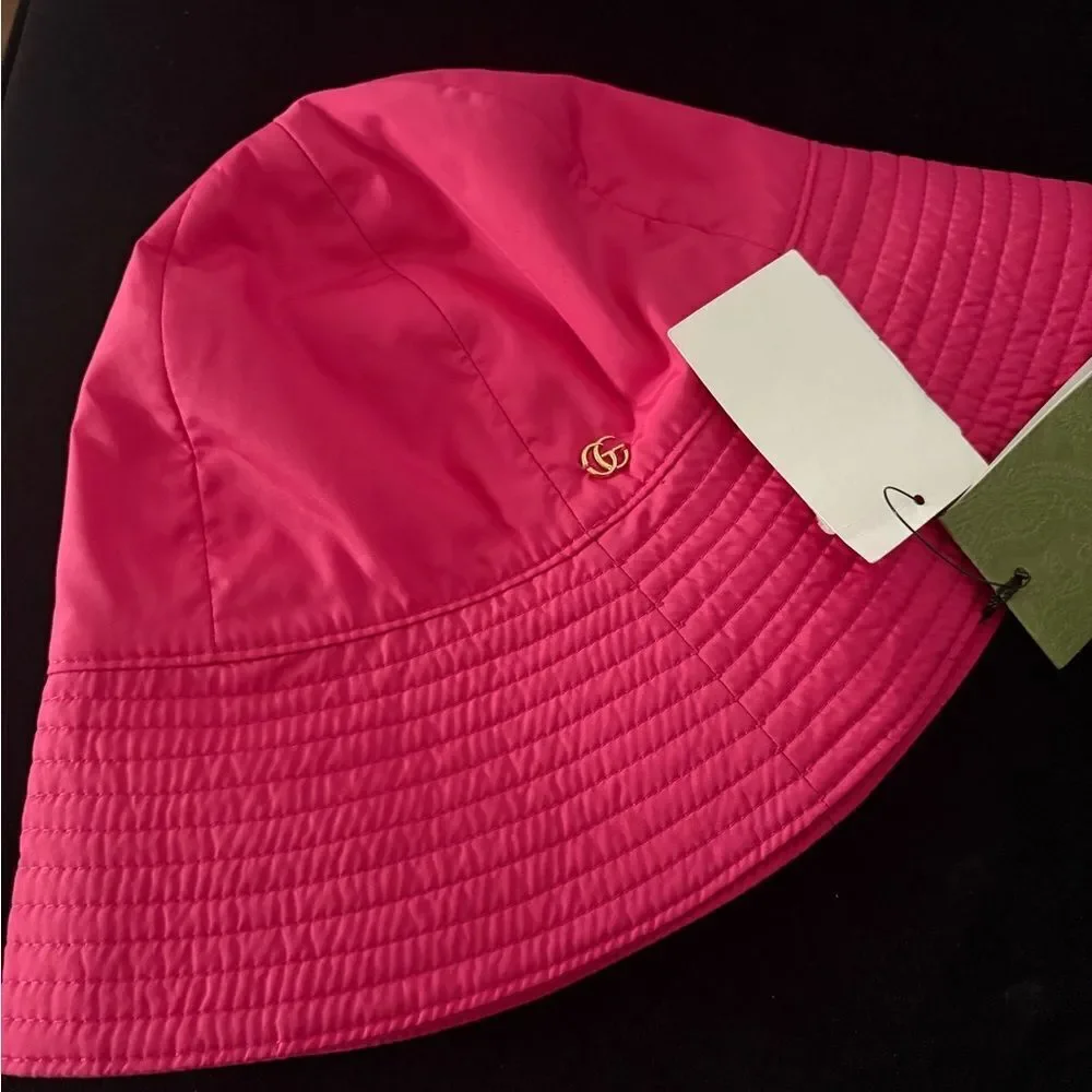 Brand new with tags Gucci Pink Bucket Hat Womens m 57 cm - Picture 4 of 4